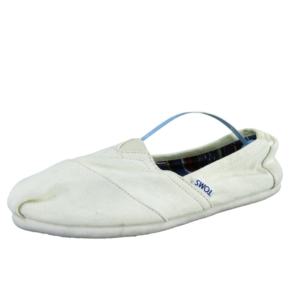TOMS Women's Classic Loafer Beige Fabric Sz‎ 9 Medium Gently Used 2025